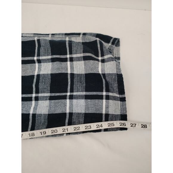 American Eagle Outfitters Black Gray Plaid Jumpsuit Belted Stretch Back Large - Picture 14 of 15